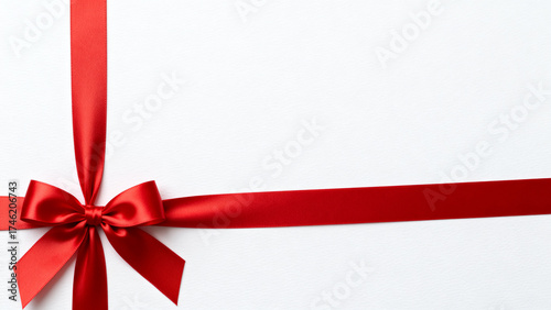 RedRibbonBowWhiteBackground
