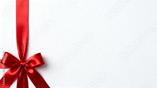 RedRibbonBowOnWhiteBackground