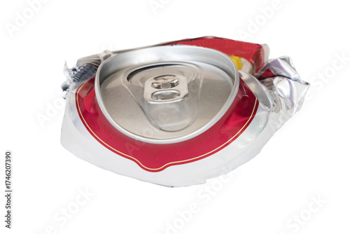 can beverage water drinks recycle garbage arrangement flat lay style 