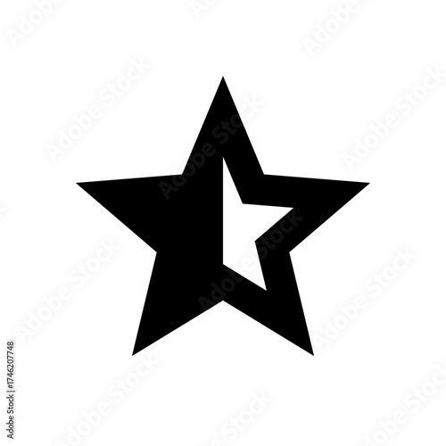 Half-Filled Star Rating Icon