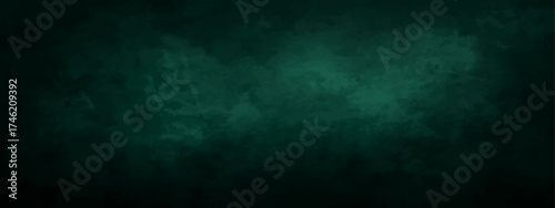 Dark green textured background with smooth grunge surface, subtle lighting, and faded shadows. Minimal abstract backdrop ideal for design, poster, or presentation with moody and elegant tone.