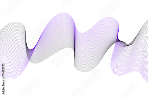曲線グラデーション抽象的背景　パープル・ブラック　Curved gradient abstract background purple and black