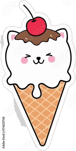Cutee Kawaii Ice Creamm Bar w...
