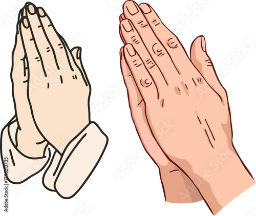 A vector of hand gesture drawing 