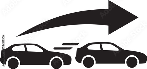 Vehicle Acceleration, Lane Change & Driving Behavior Symbol