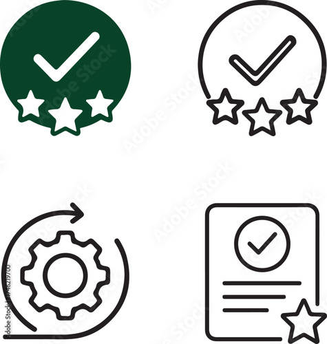 Best Practices icon set, best quality symbol, best improvement icon, black vector standard, management, business, corporate, efficiency, process, performance, productivity, achievement, workflow