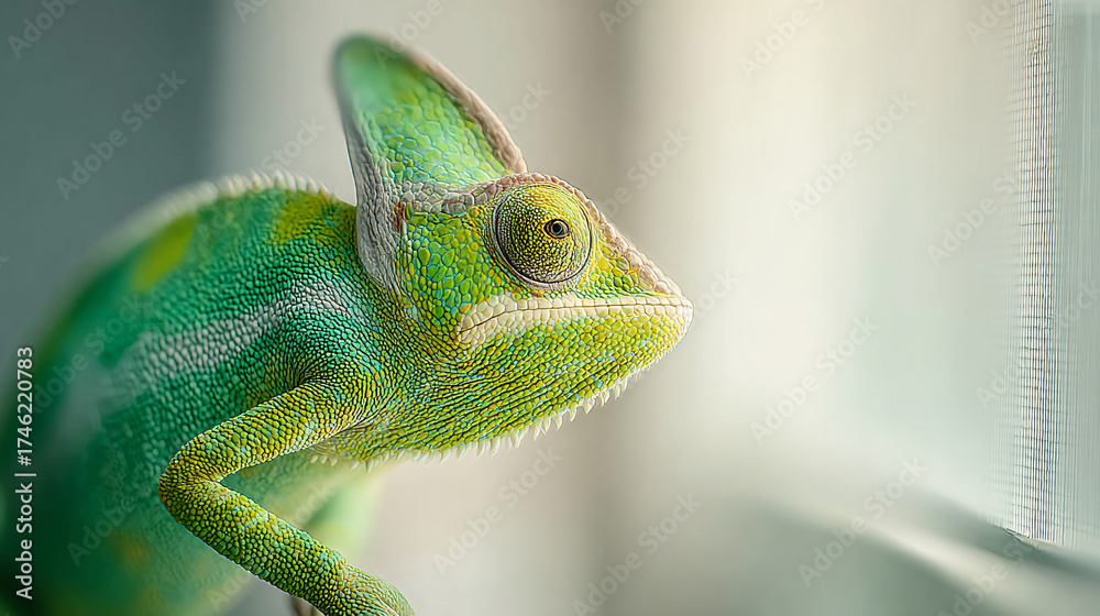 Obraz premium The Vibrant Chameleon: A Master of Color and Disguise 