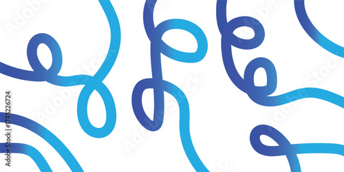 An abstract blue background with waves illustrating a treble clef and musical notes for a vibrant sound and melody design vector