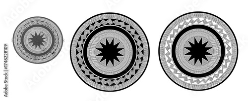 Ancient Vietnamese Dong Son Bronze Drum Pattern Design