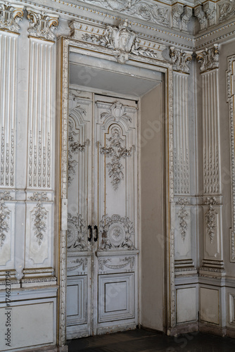 fragment of the interior of an old mansion of the 18th century. Interiors of the Brusnitsyn mansion. Russia, Saint Petersburg, July 9, 2024