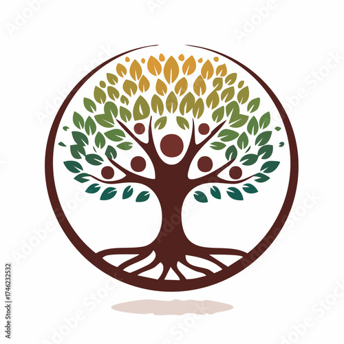 Stylized Tree of Life Symbol Illustrating Family Growth and Interconnectedness
