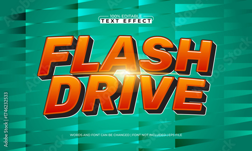 flash drive editable text effect
