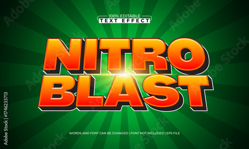 nitro blast editable text effect