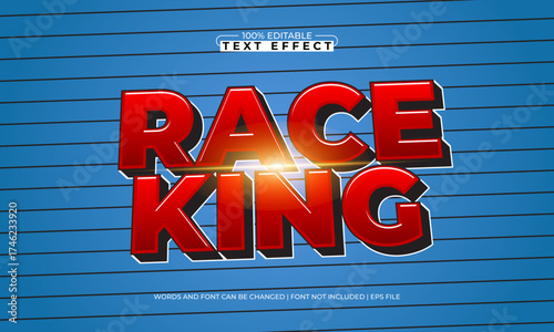 race king editable text effect