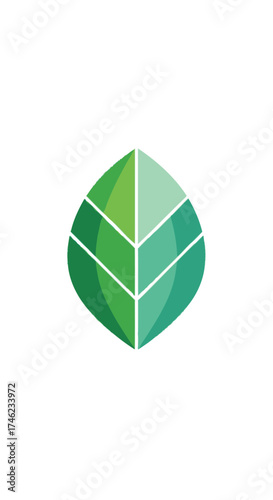 Minimalist Green Leaf Emblem Illustrating Sustainable Growth and Ecological Harmony for Modern Environmental Branding Identity