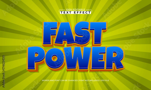 fast power editable text effect