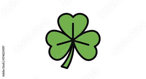 Green Shamrock Symbol of Luck.