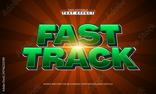 fast track editable text effect