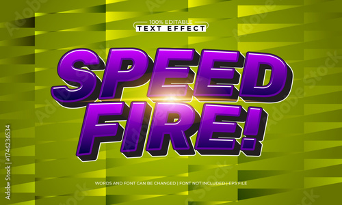 speed fire editable text effect