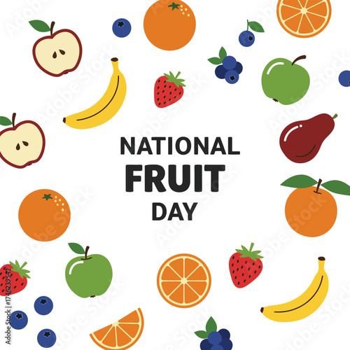 Celebrate national fruit day with a vibrant assortment of fresh fruits perfect for healthy eating isolated on transparent background