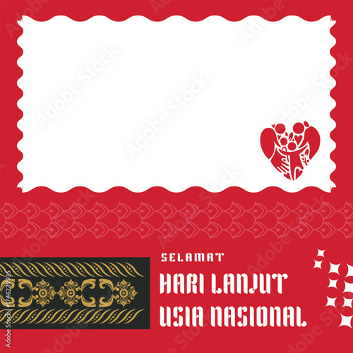 Twibbon graphic hari lanjut usia nasional indonesia template poster