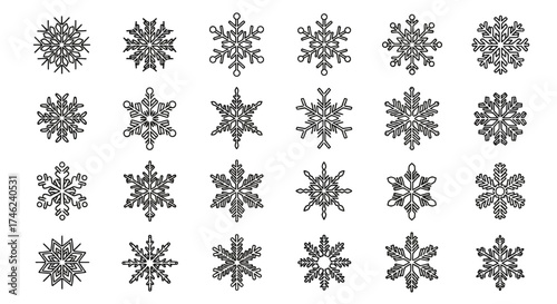 Elegant snowflake patterns a collection of 25 unique designs for festive embellishments