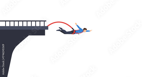 Bungee Jump Excitement A Leap of Faith from the Edge of a Bridge