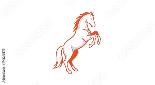 Elegant Horse Silhouette A Symbolic Representation of Strength, Freedom, and Grace. Ideal for design