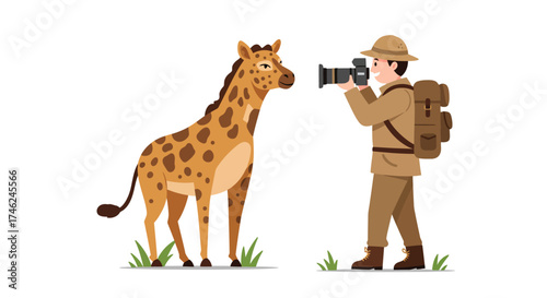 Giraffe Portraits A Tourist Captures Wildlife on an African Safari Adventure