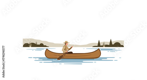 Canoeing Serenity A Peaceful Paddle on the Water