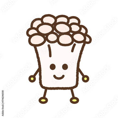 手書き風のキャラクターアイコン　エノキダケ