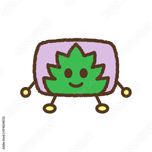 手書き風のキャラクターアイコン　桜餅