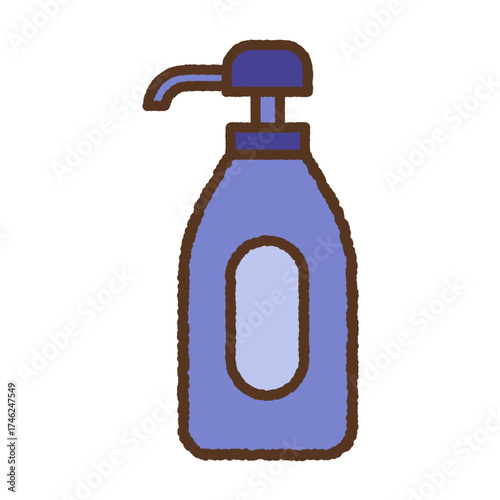 手書き風のアイコン　洗剤ボトル