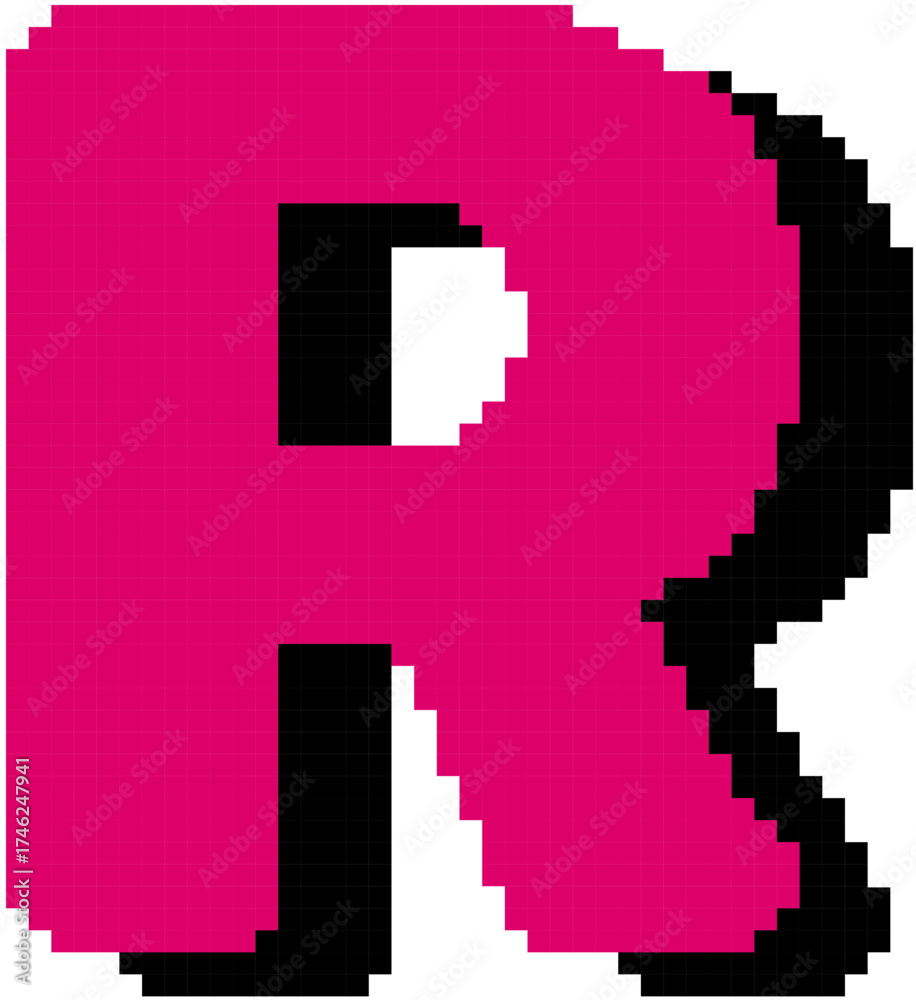 Fototapeta premium Pixel Art Typography