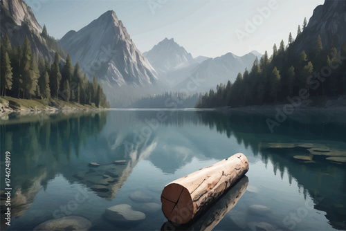 Autumn at Braies lake ,Famous lake in the Dolomites. 