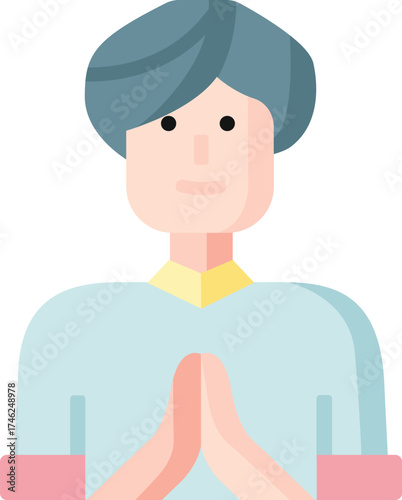 Indian man with namaste gesture.