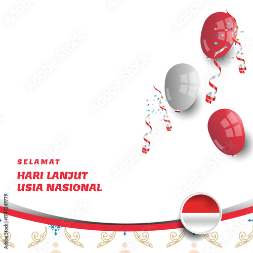 Twibbon batik graphic hari lanjut usia nasional indonesia template design