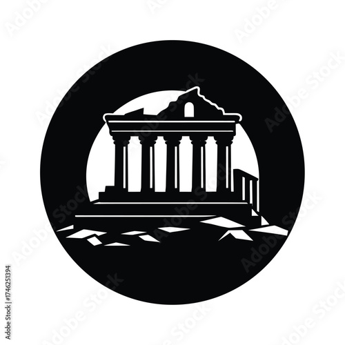 Ancient Art Ruins Historical Vector Design