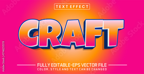 Craft font Text effect editable