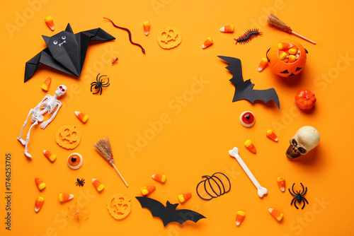 Frame made of sweet candy c...