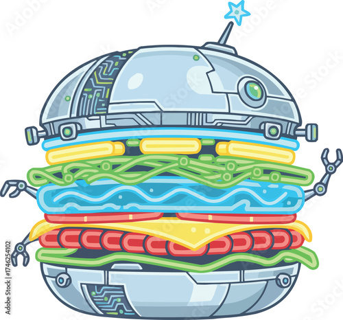 Neon Burger Bot