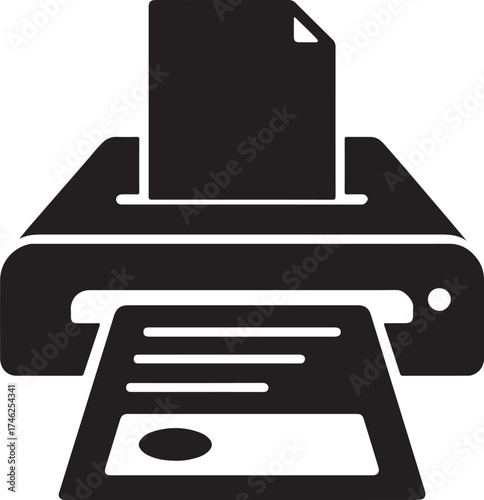 Modern Printer Icon Vector Illustration Office Print Machine Symbol Design for Document Paper Technology Hardware Business Stationery Digital and Graphic Use