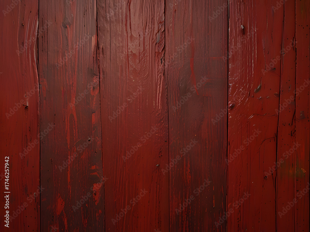 Naklejka premium Grunge red wood paint texture design