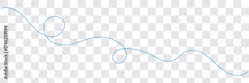 Long squiggle dashed, dotted line arrow vector icon. long dotted arrow icon vector illustration. Dashed lines.
