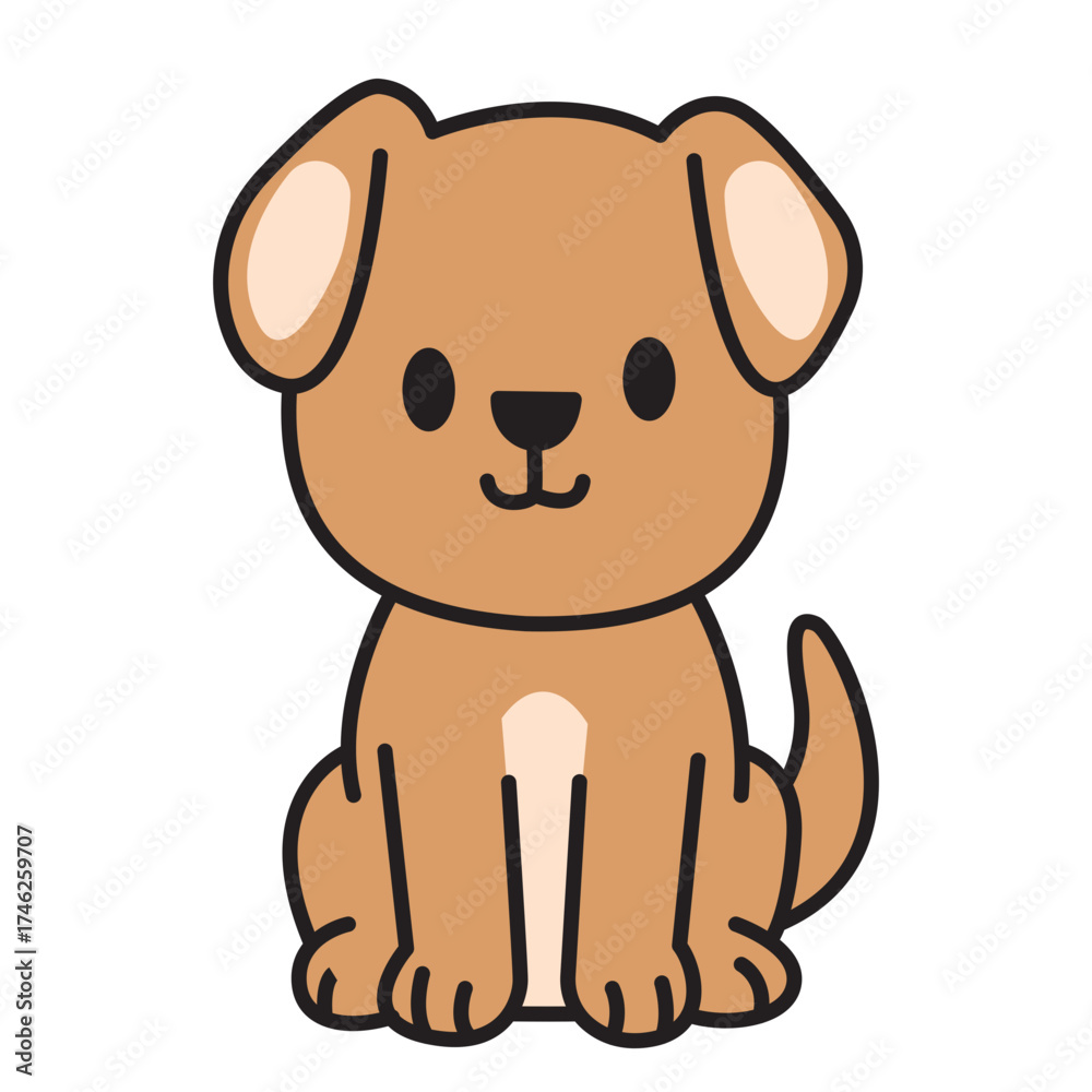 Fototapeta premium Cute Dog Animal Illustration