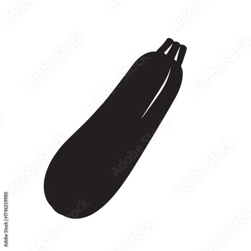 Vegetable  silhouette on vector with white background