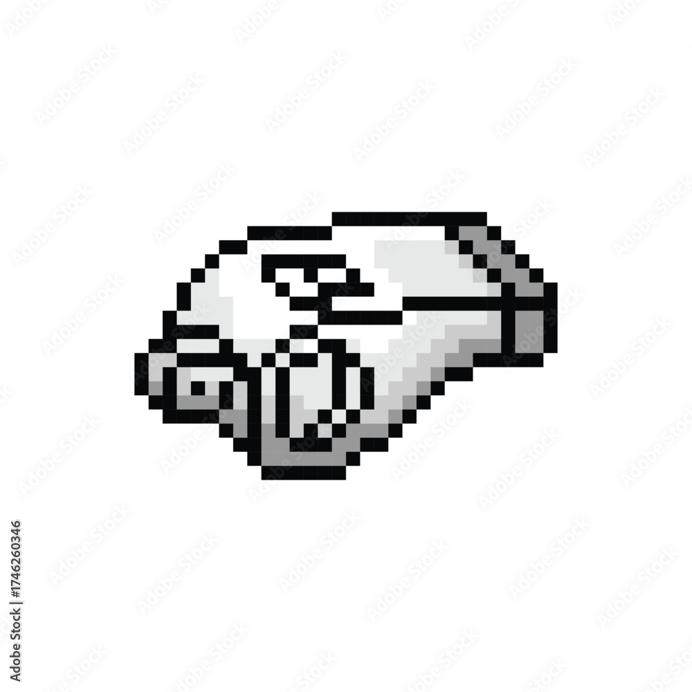 Obraz premium Pixel art football referee whistle graphic design vector