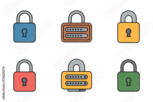 Secure Lock Pad Illustration