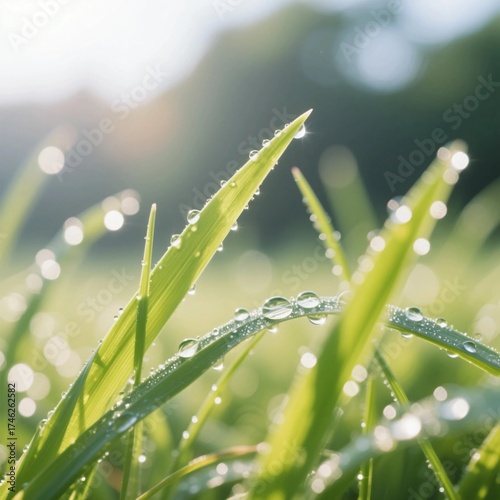 dew drops on grass