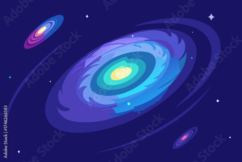 space galaxy swirl glowing nebula energy